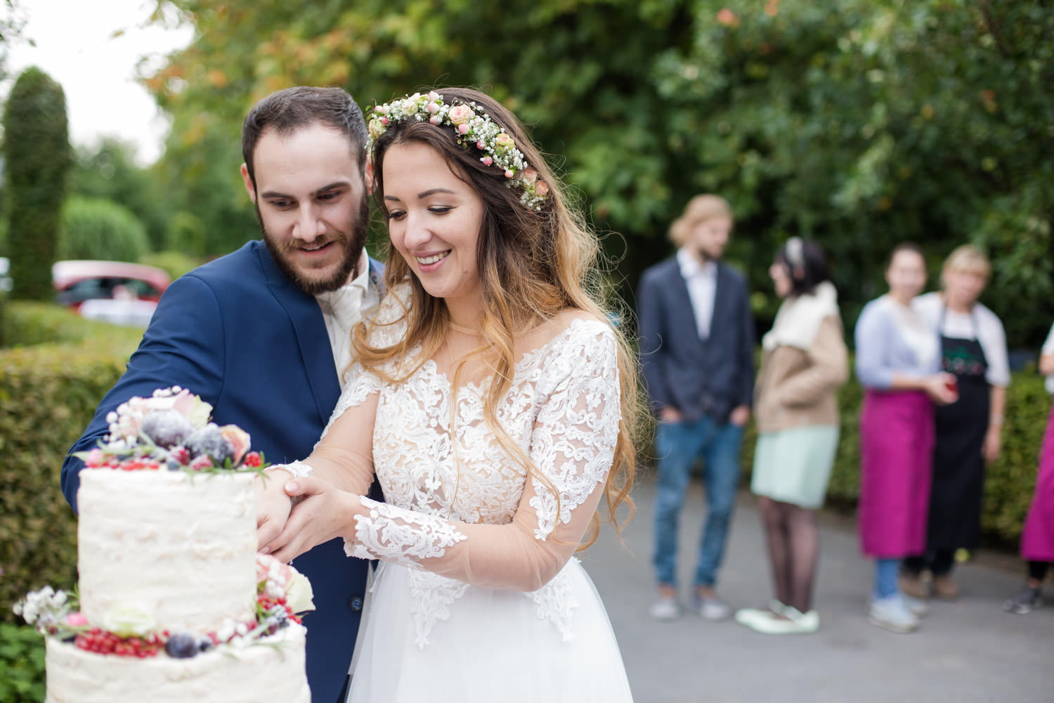 Hochzeit im Farbkonzept Apricot