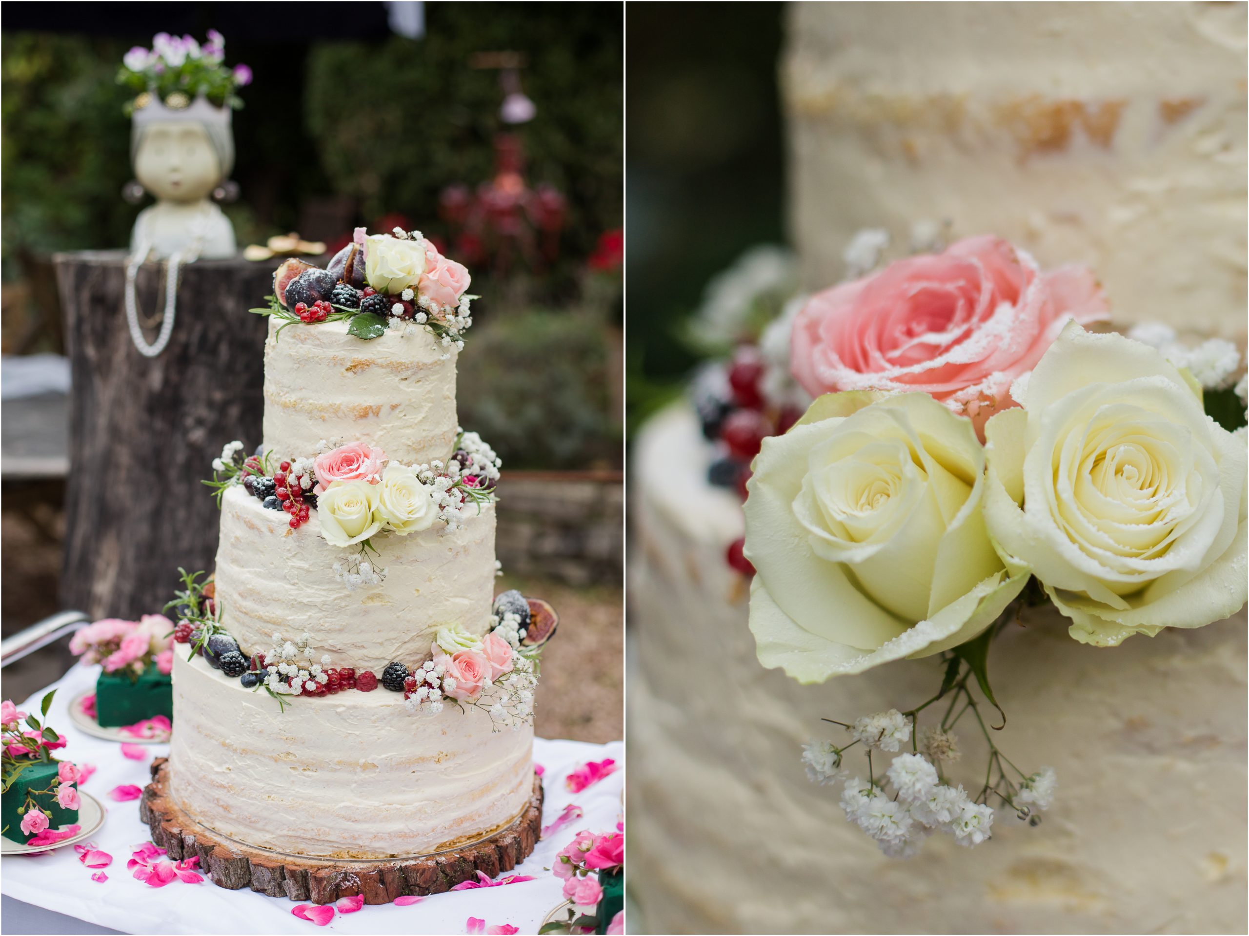 Hochzeitstorte im Farbkonzept Apricot