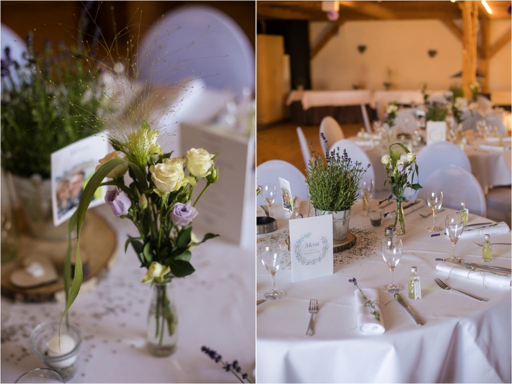 Hochzeitsdeko mit Lavendel