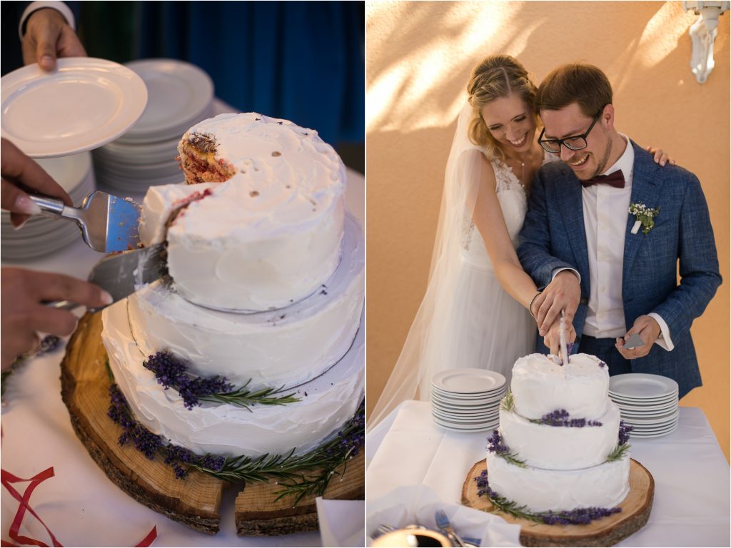Hochzeitstorte Lavendel Idee
