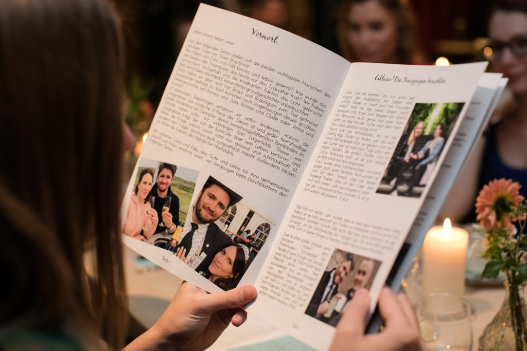 Hochzeitszeitschrift Idee
